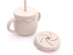 Taza Vaso Silicona Multifuncion Bebe Tapa Contenedor Silikolove X-0034