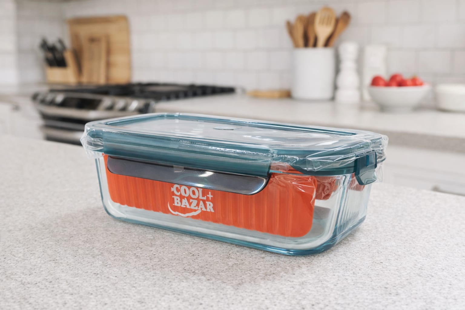 Tupper De Vidrio Hermetico Cuadrado 1040ml CFSW-1040 Cool Bazar - Image 2