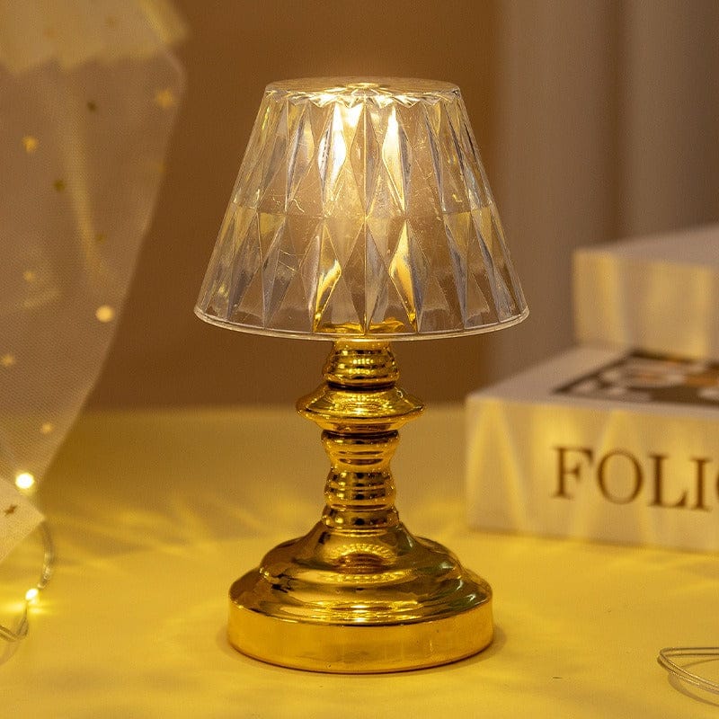 Lampara De Mesa Acrilica Caja Blanca A Pilas AAA 8514