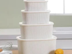 Tupper Con Textura 4 Piezas Contenedor JS-7364