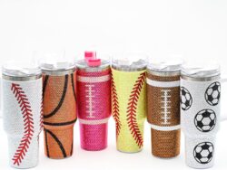 Vaso Quencher Con Brillos Diseño Deportes 1200ml Hengda diamntada