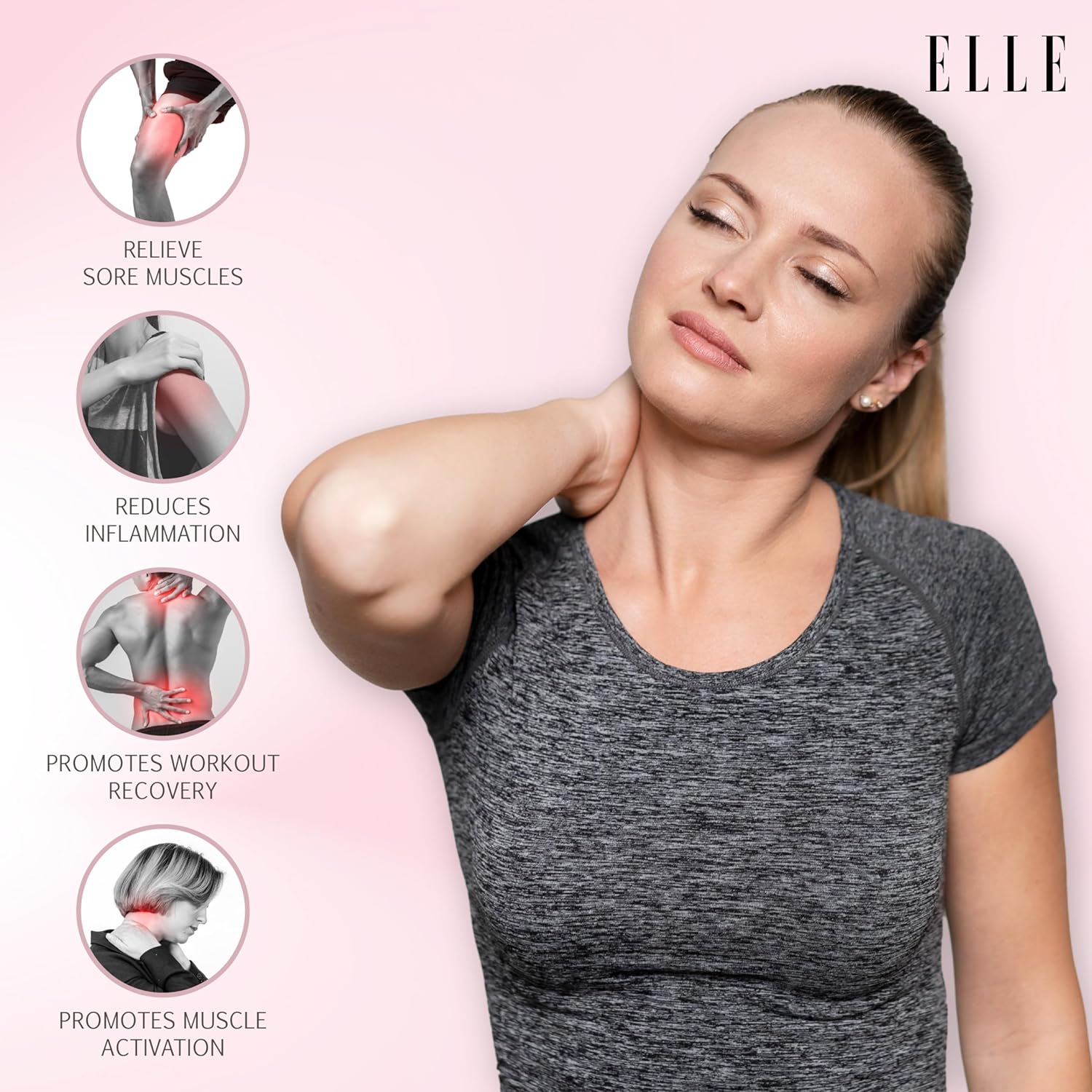 Masajeador Corporal Rosa 5 en 1 OSR S-1021 SL-630 POTENTE ! - Image 3