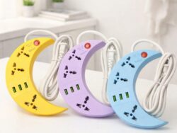 Zapatilla Alargue En Forma De Luna A9-2USB 10A 220V PAKHAR