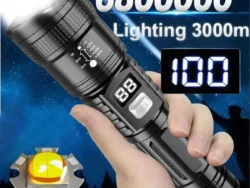Linterna Con Zoom Alta Potencia S82 Con Pantalla De Porcentaje de Carga