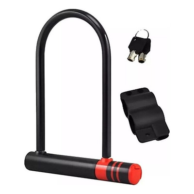 Candado Traba Linga En U Acero Bici Moto Seguridad 2 Llaves An Chi NO:214 - Image 2