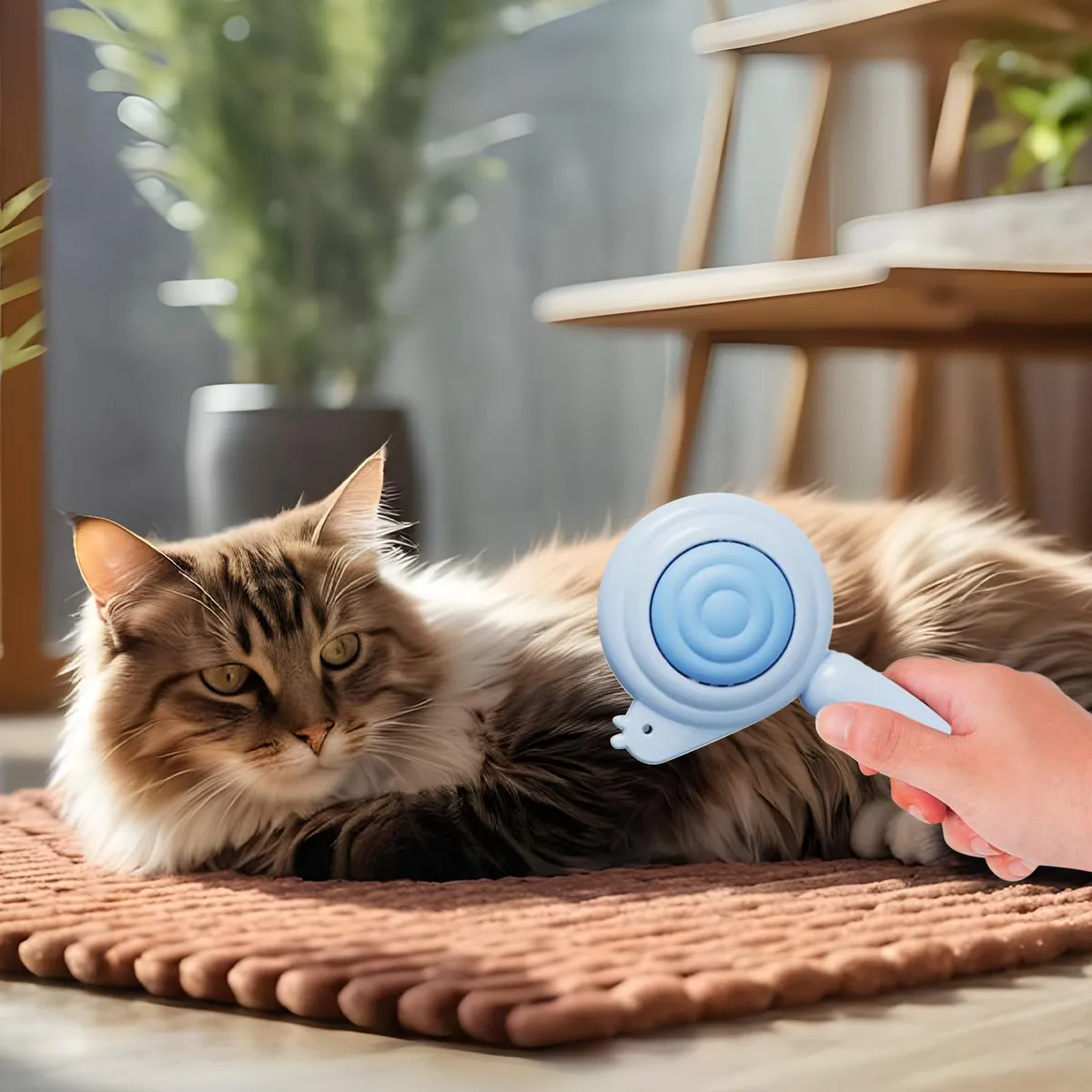 Cepillo Para Peinar Mascotas Diseño Caracol WB726