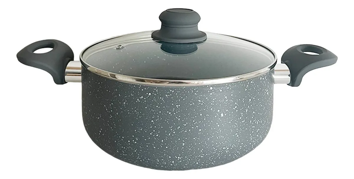 Cacerola Olla Granito Antiadherente 22cm Cool + Baza HS-6008-22cm