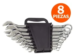 Juego De Llaves Combinadas 8 Piezas Color Plateado SD0287 Yan Yi