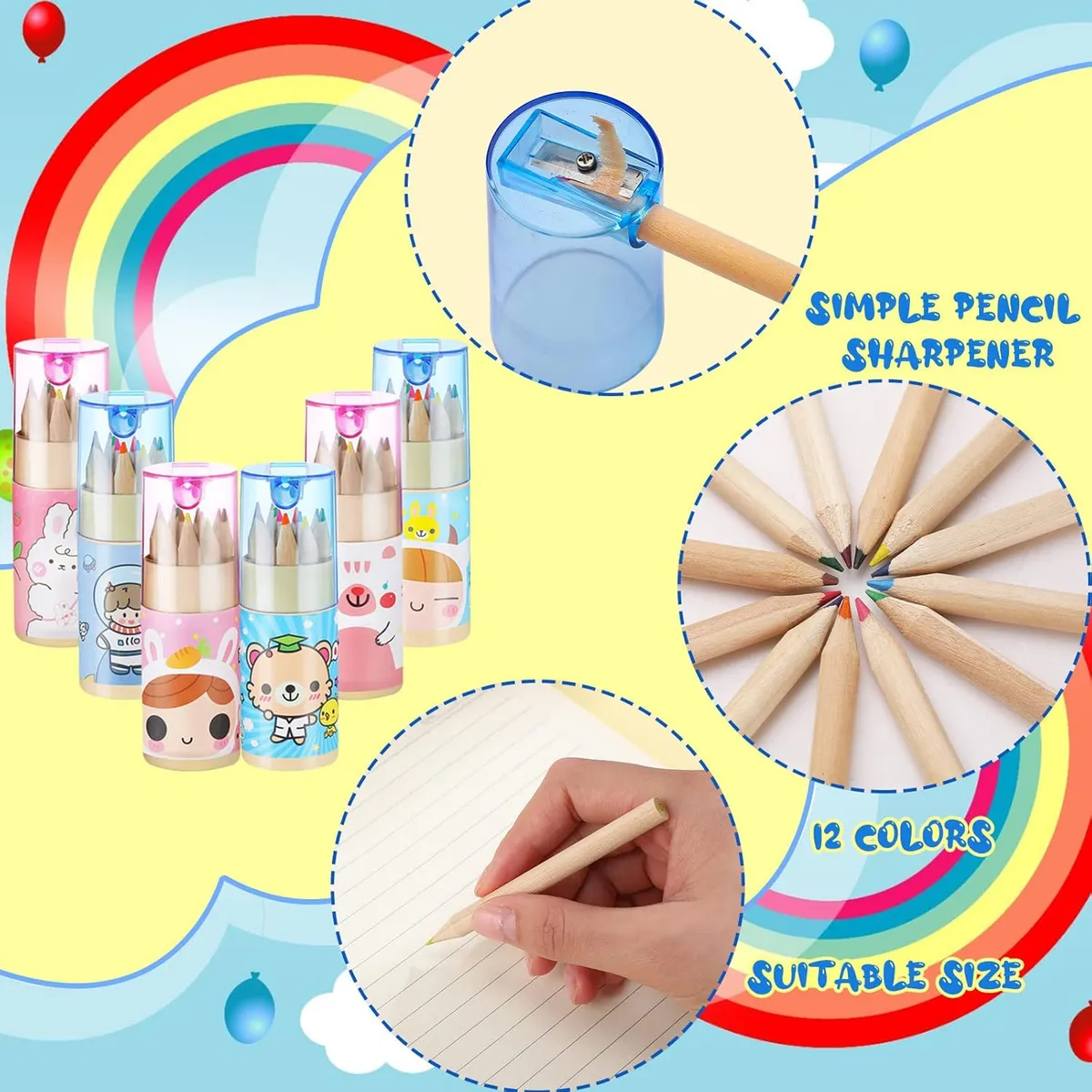 Lapices De Colores Pack X20 Con Sacapuntas Diseños Varios CCX-716 - Image 2