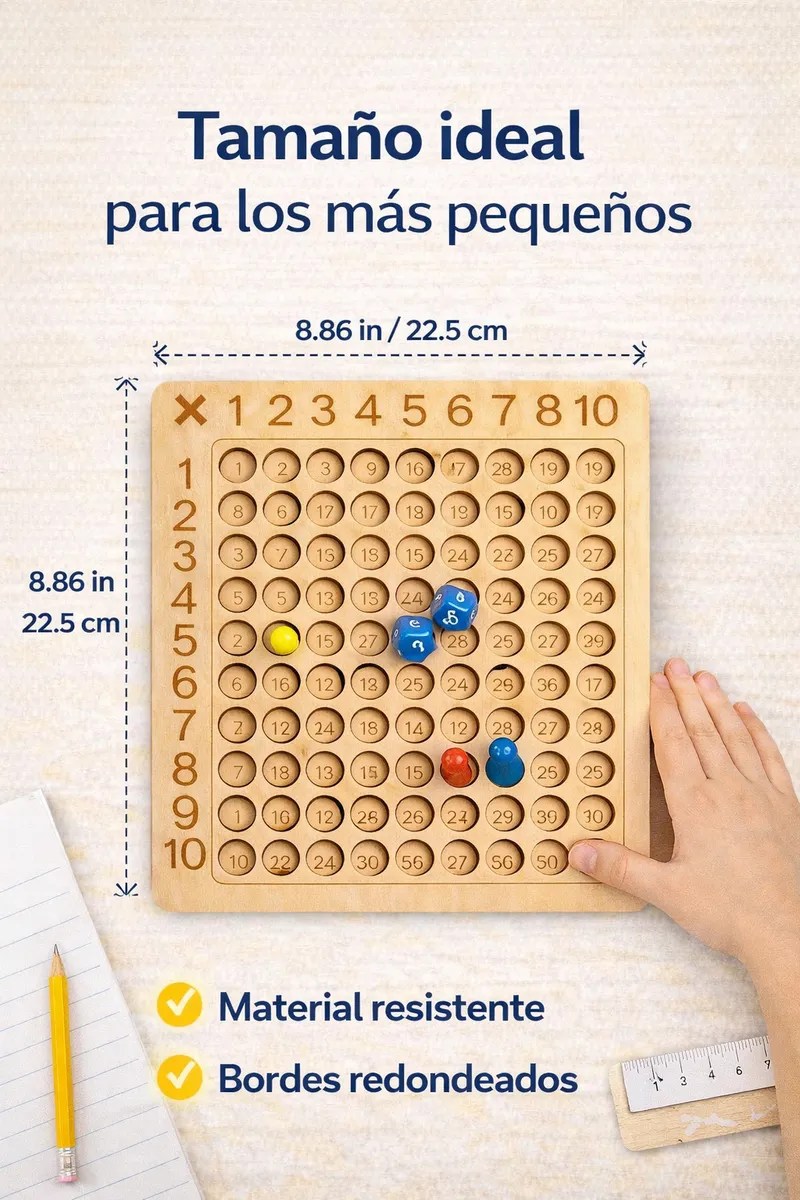 Juego De Multiplicar Didáctico Madera Tabla MD 69 - Image 4