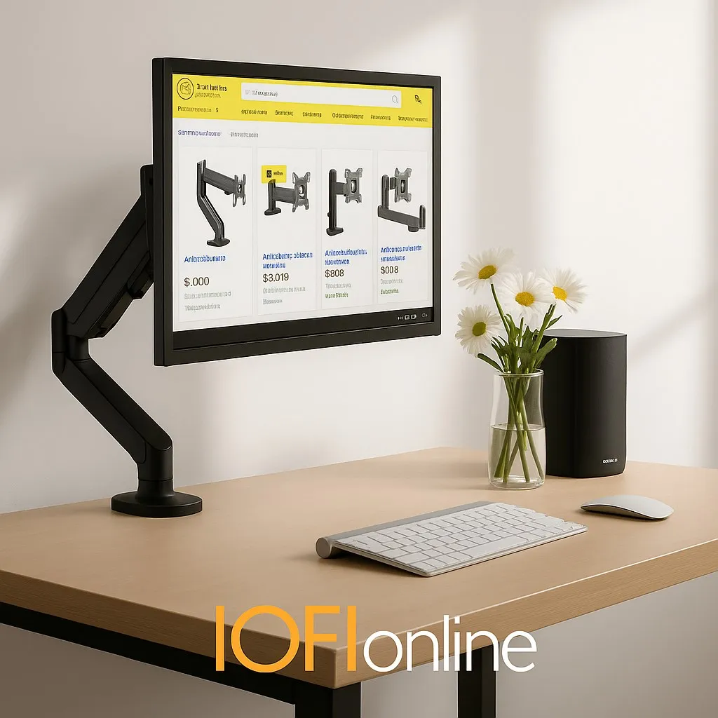 Soporte Hidraulico Iofi Dy-01 De Mesa Tv/monitor 17 A 32 Negro