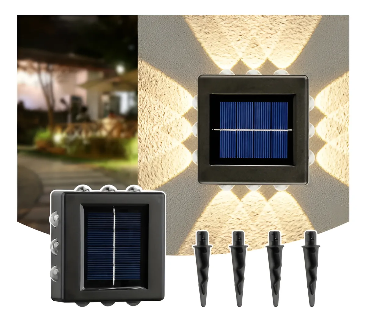 Lampara Solar Luz Calida 2 En 1 Apt Exterior JS-2309 YD2309