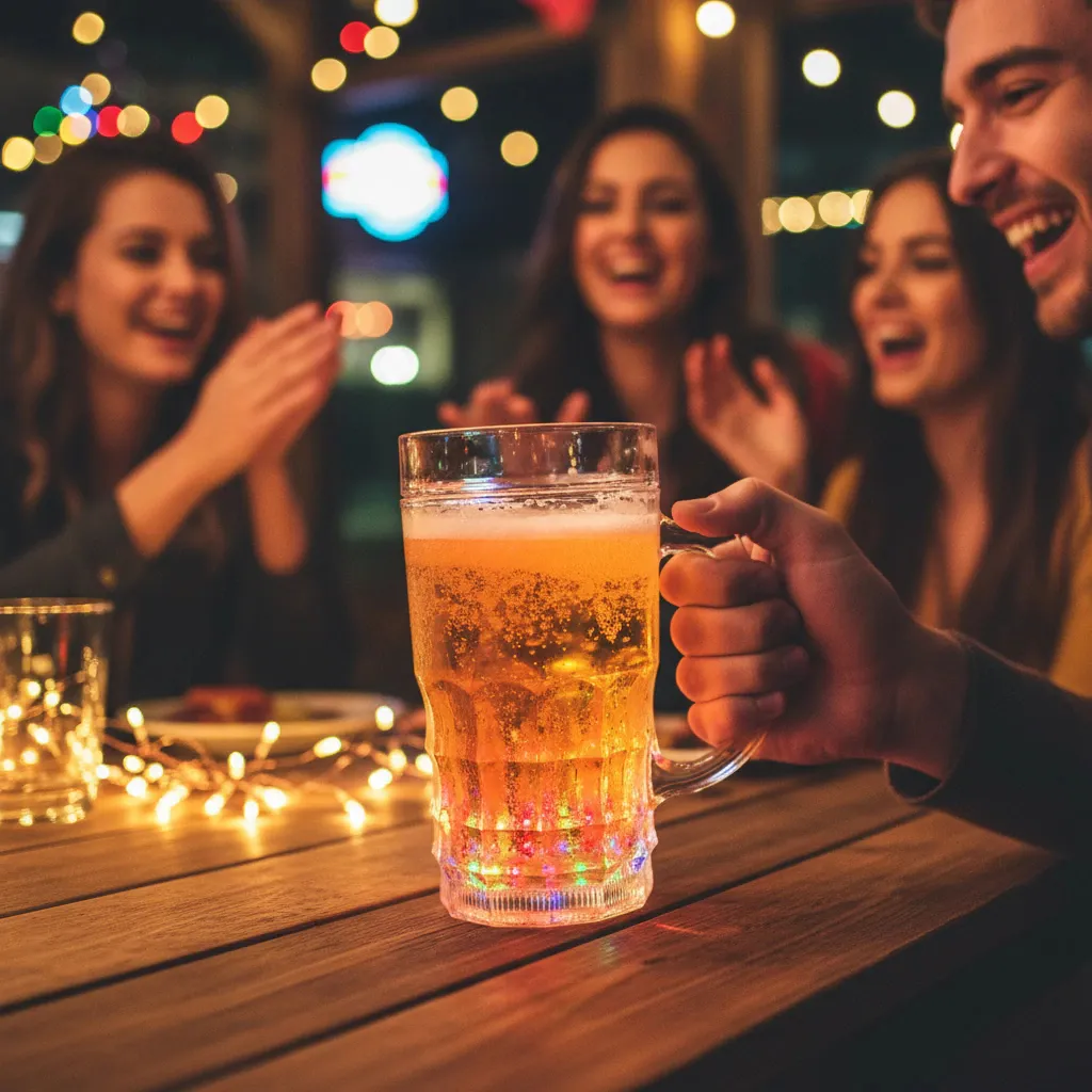 Vaso De Cerveza Doble Capa Luz Led Creativo Fiestas 500ml CHOP-A OSR - Image 4