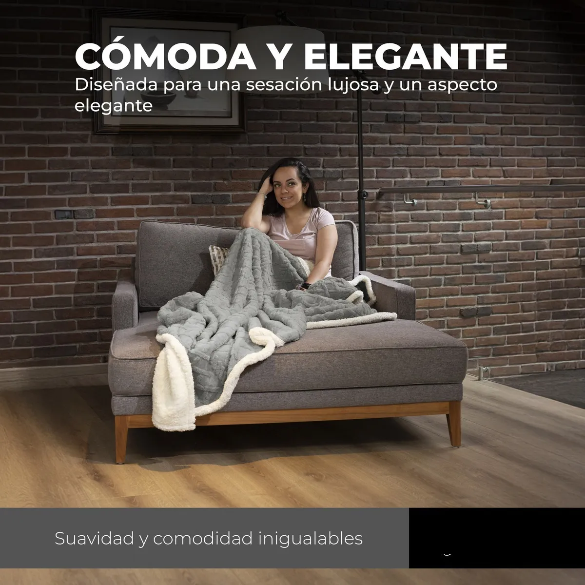 Acolchado Manta Corderito Con Relieve Grande De 180*220cm - Image 4