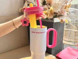 Vaso Quencher De Acero Inoxidable 500ml Con Flores JYF-2410