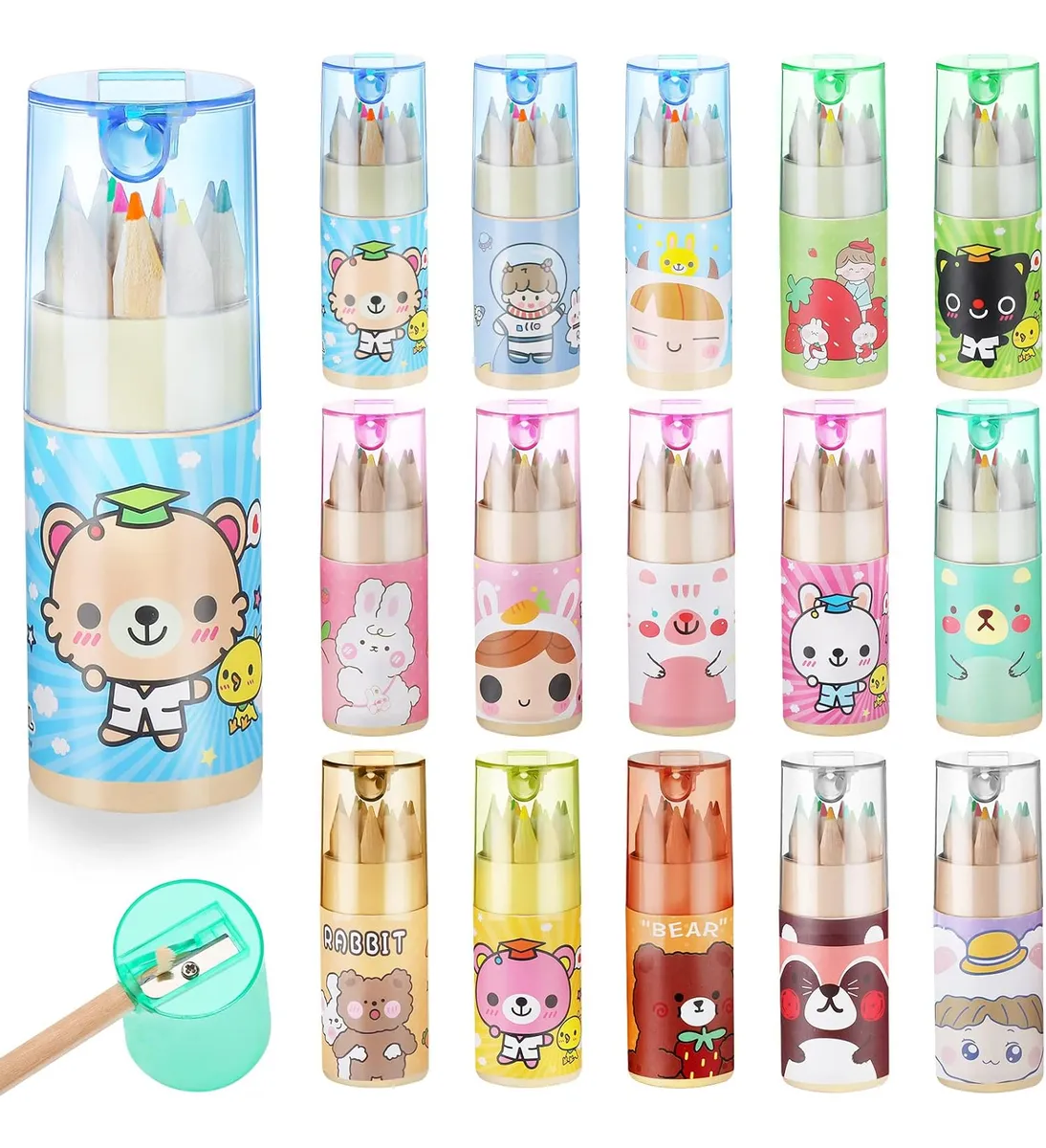 Lapices De Colores Pack X20 Con Sacapuntas Diseños Varios CCX-716 - Image 4
