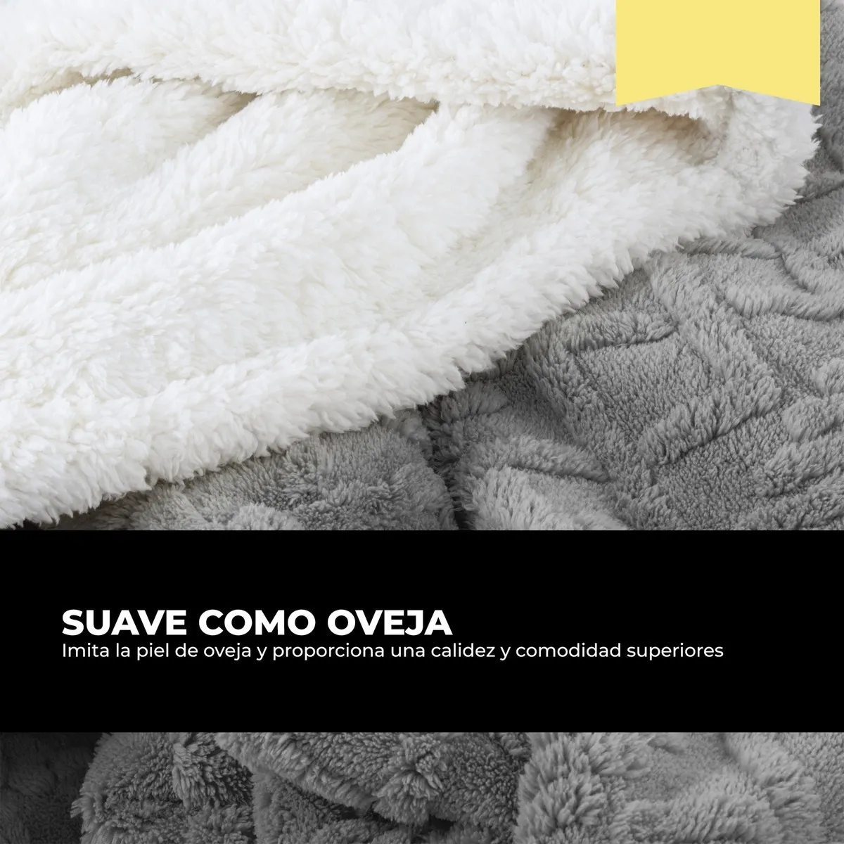 Acolchado Manta Corderito Con Relieve Grande De 180*220cm - Image 2