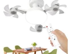 Lampara Colgante De Luz De 3 Cabezas C/ Ventilador Drone Fan