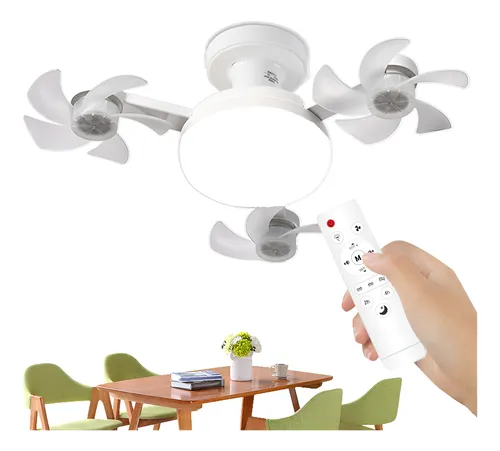 Lampara Colgante De Luz De 3 Cabezas C/ Ventilador Drone Fan