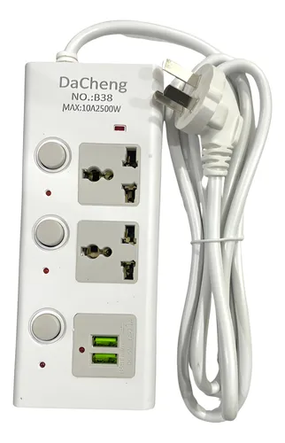 Zapatilla Con Usb 5V DaCheng B38 1 Metro