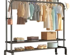 Perchero Rack Organizador De Ropa Doble 2 Niveles De Zapato 110X150X57 2128