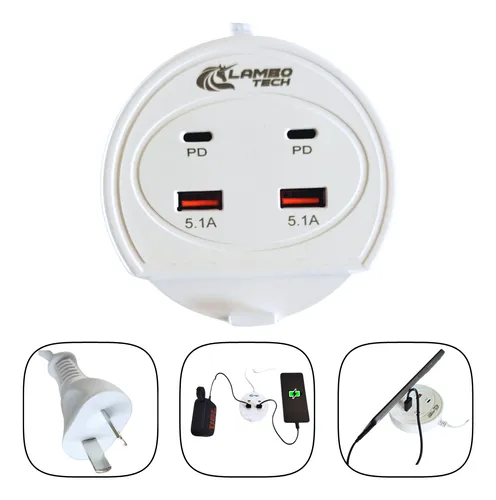 Cargador De Estante 2USB 2TC Lambo Tech LT-25AL24 - Image 2