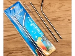 Bombillas De Metal X2 Y Limpia Bombillas Reutilizable JF253006