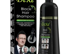 Dexe Shampoo Tinte Instantánea Cubre Canas Color Negro 400ml