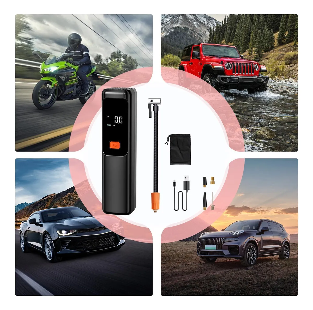 Compresor De Aire Para Automóvil Inflador De Neumáticos Lambo Tech LT-2490 - Image 2