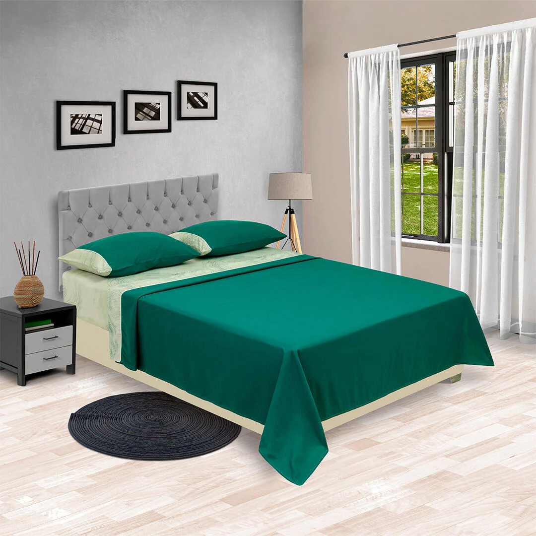 Juego De Sabanas + 2 Fundas Almohada Belgrano Home 2.5p 4800 Hilos