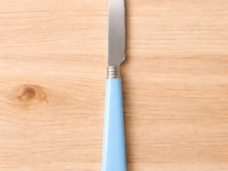 Cuchillo De Mango Celeste Stainless Steel Por Unidad