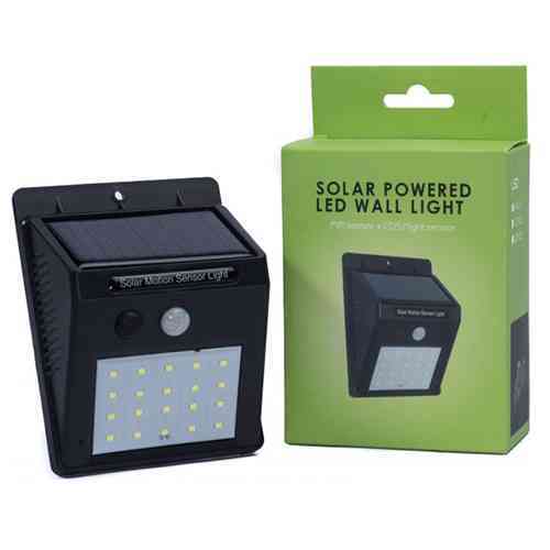 Luz de Pared LED con Energía Solar 0.55W 1200mAh Caja Verde