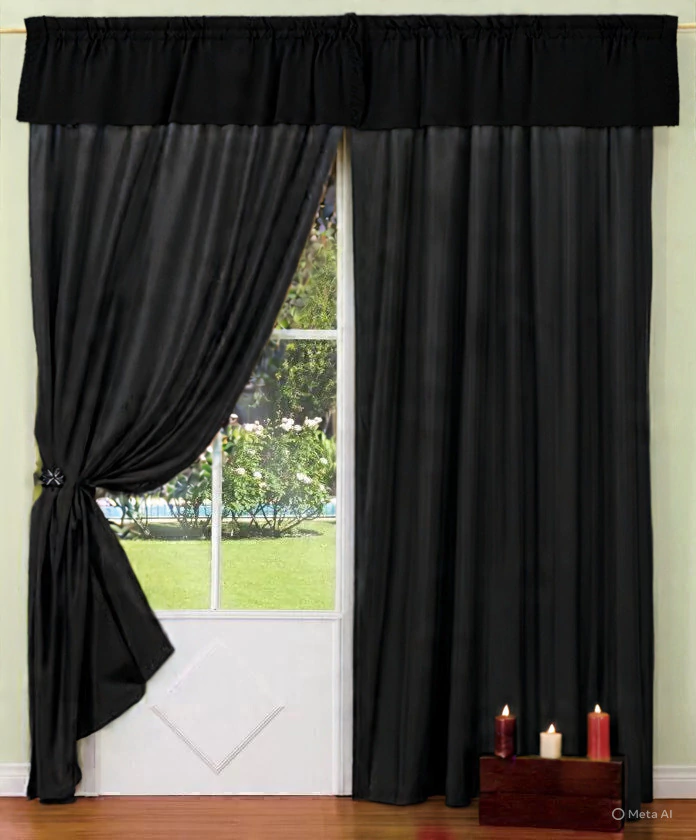 Cortina Doble Black Out Doux Collection Doble Capa