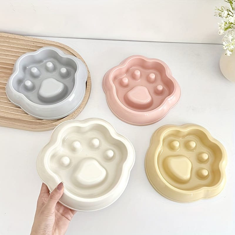 Plato Plastico Antiahogo para Mascotas en Forma de Huella 20 cm WD856