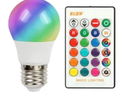 Foco Bombilla de Color con control remoto RGBW OS35