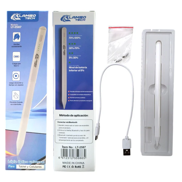 Lapiz Optico Universal Capacitivo Punta Fina tactil