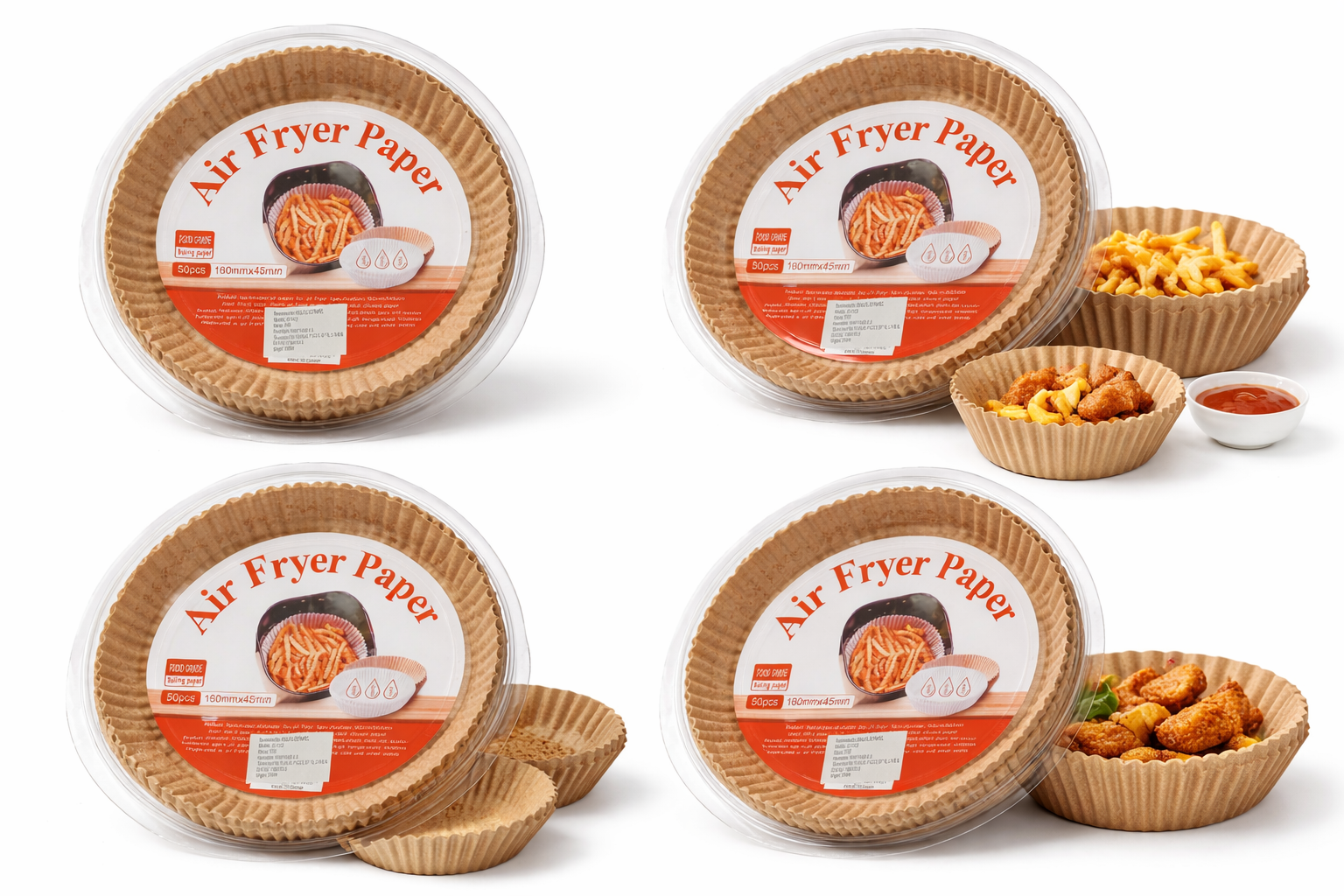 Molde De Papel Para Air Fryer 160mmX45mm JS-7223 - Image 2