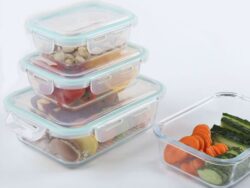 Set X3 Tupper Hermeticos De Vidrio EA-699 Glass Bowl