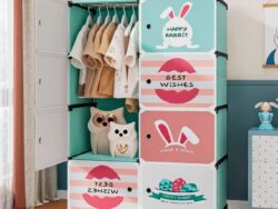 Armario Para Ropa y Juguetes de Niños Bebés YG-08 81x49x124cm