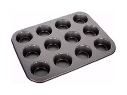 Molde Antiadherente Para Muffins 12 Copas 35*26*3cm QX-M005