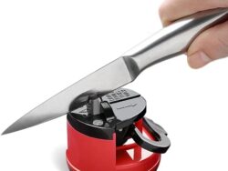 Afilador de Cuchillos PAT Portatil Rojo y Negro