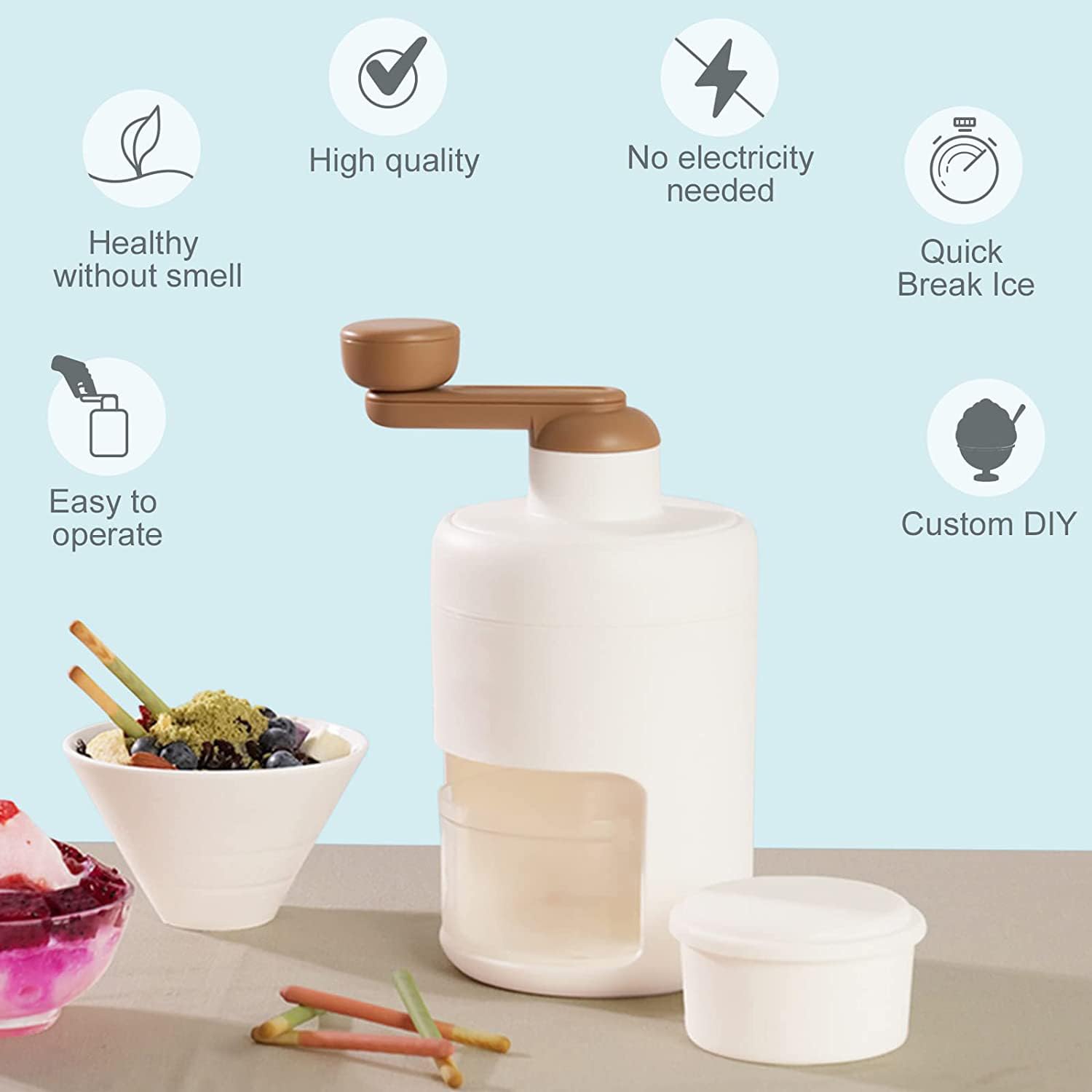 Maquina trituradora de hielo manual AV5651 - Image 2