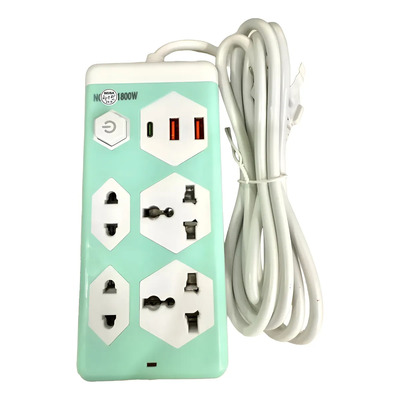 Zapatilla Electrica Alargue + Usb+ Tipo C AMT-F1