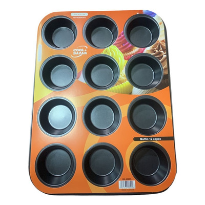 Molde Antiadherente Para Muffins 12 Copas 35*26*3cm QX-M005 - Image 3