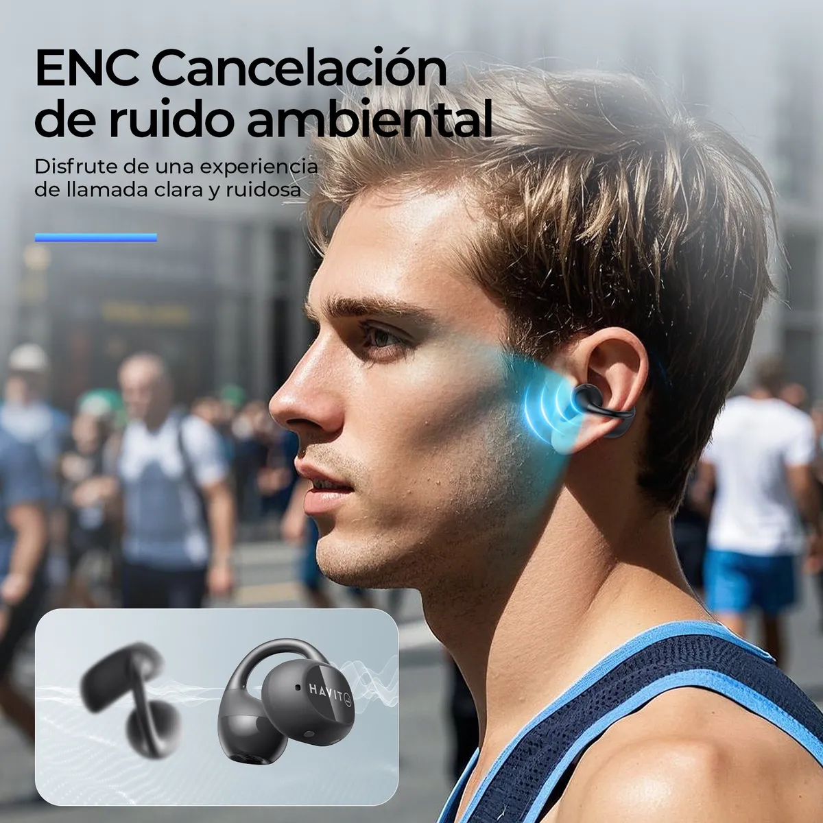 Auricular Inalámbricos HAVIT OpenBuds 02A OSW916 Bluetooth 6.0 - Image 9