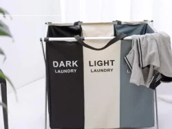 Cesto Canasto 3 Divisiones Laundry Plegable Ropa Sucia 59x52x32 Melech-40