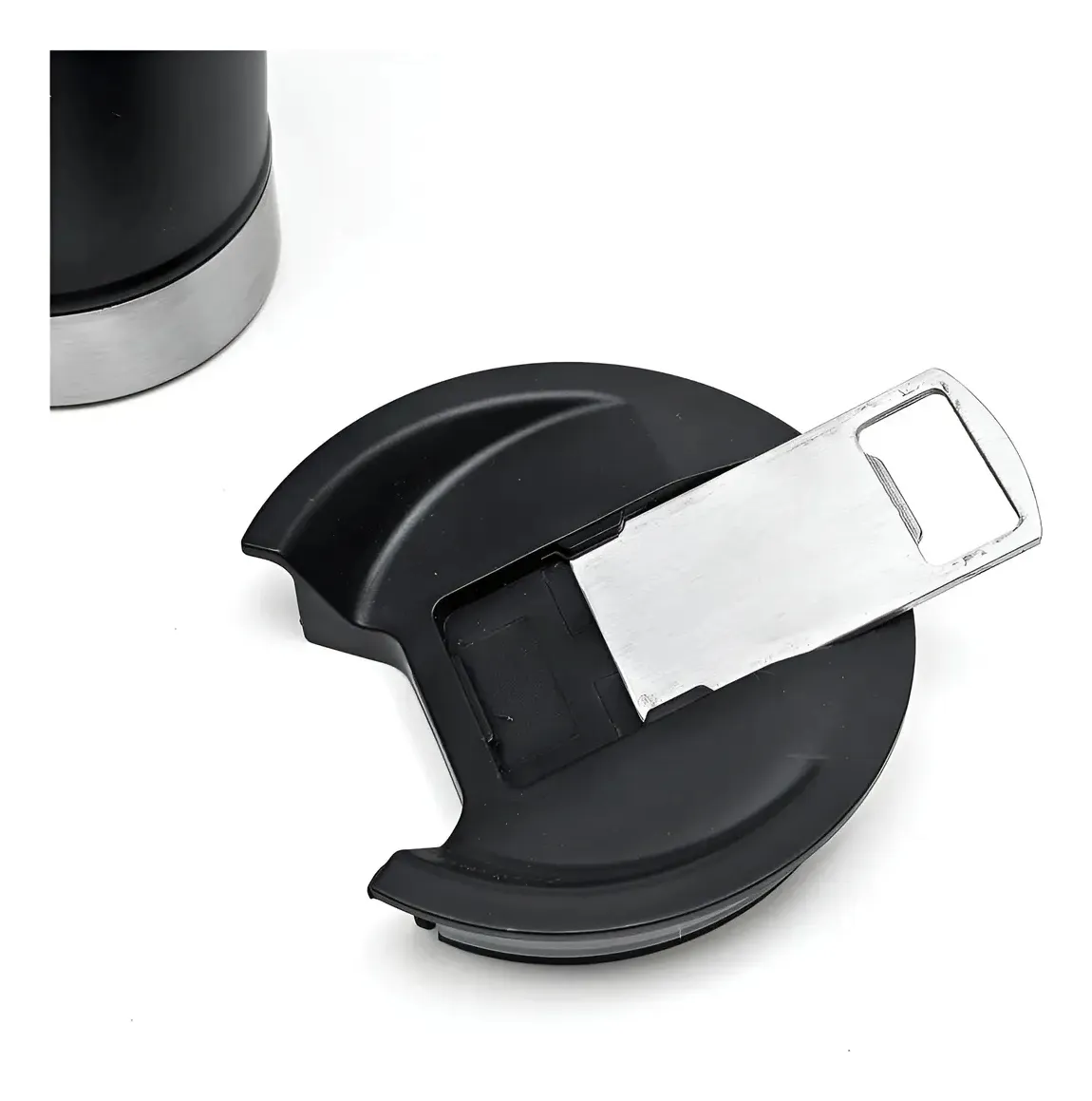 Vaso Cervecero De Acero Inoxidable 600 Ml Con Destapador LUO LU-4720 - Image 3