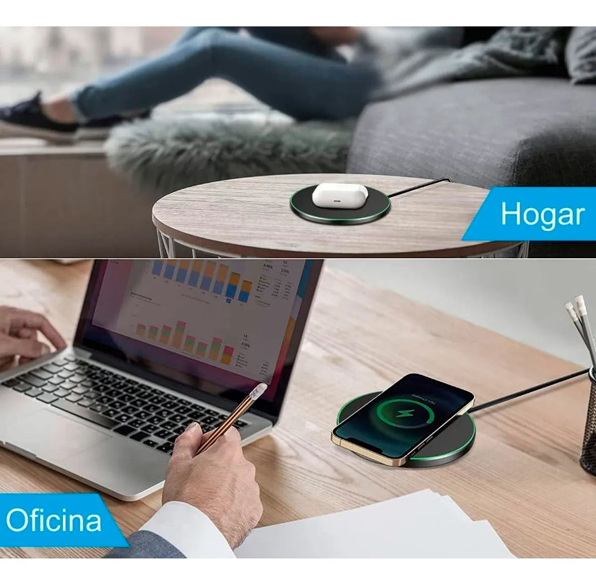 Cargador Inalámbrico 15w Carga Rápida Para Celular ZC-Q21 - Image 3