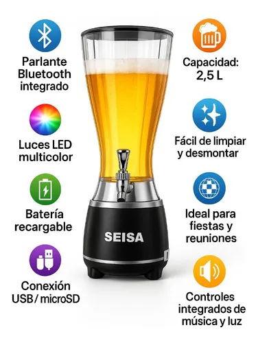 Dispenser De Cerveza O Jugos Con Parlante Seisa YX-S9866 - Image 2