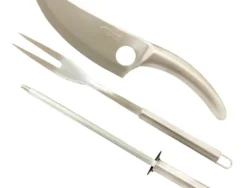 Set X3 Cubiertos Para Cocina Asado Churrasco Blister Rojo Kitchen Tools